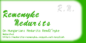 remenyke medurits business card